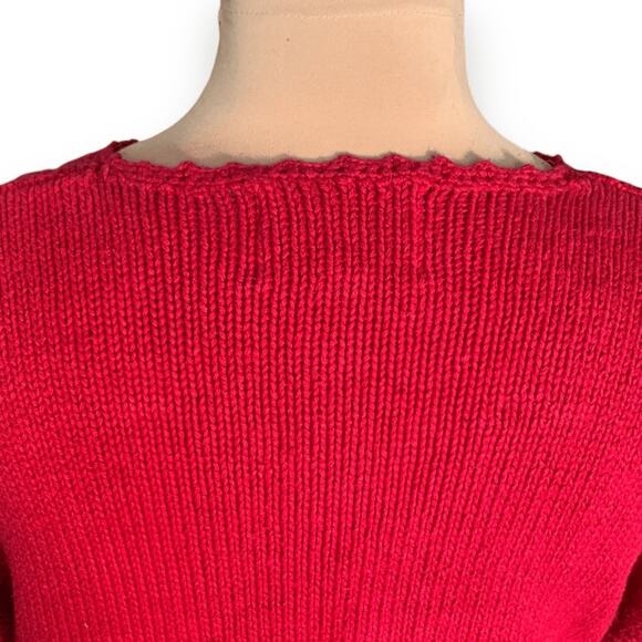 Vintage Tiara International Christmas Sweater XL Red Tree Teddy Bear Holiday - Picture 6 of 13